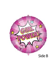 18 INCH FOIL RND BDAY GIRL PWER - DUAL FACED 1CTP-PRO-93194