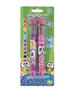 SCENTIMALS 2CT SCNTED RNBW 10 CLR PEN-PNK & PRPLE-KAN-7035