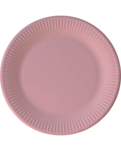 SOLID PINK PAPER PLATES LARGE 23CM 8CT NG-PRO-93526