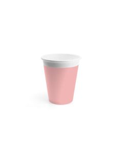 ECO COMP IND PINK PAPER CUPS 200ML 8CT-PRO-90890