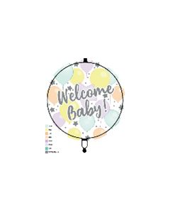 18 INCH AIR-HELIUM FOIL WELCOME BABY 1CTP-PRO-92440