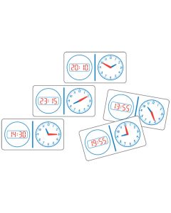 TFC-DOMINOES CLOCK ANALOGUE/DIGITAL 24HR  28P-TFC-11216