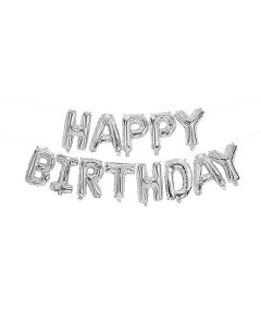 13 INCH FOIL HAPPY BIRTHDAY SILVER LETTERS 1CTP-PRO-93791