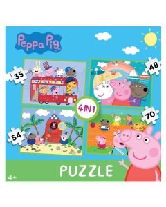 PEPPA PIG 4 IN 1 PUZZLE (35+48+54+70)-LCY-82109
