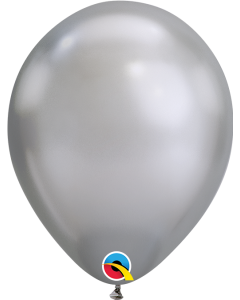 7 INCH LATEX RND CHROME SILVER AIR FILLED 100CT-QUA-85109