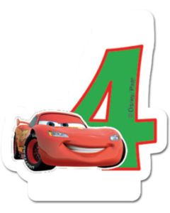 CARS 3 PARTY FAVOR B/DAY NUMERAL CANDLES NO 4 1CT-PRO-82888