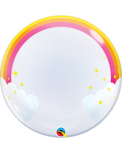 24 INCH DECO BUBBLE RAINBOW CLOUDS 1 CTP-QUA-13036