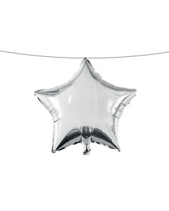 18 INCH AIR-HELIUM FOIL SILVER STAR 1CTP-PRO-92451