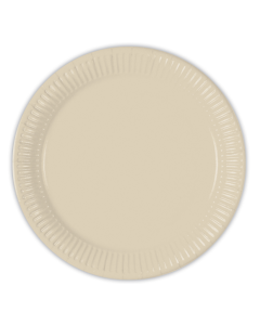 SOLID BEIGE PAPER PLATES LARGE 23CM 8CT NG-PRO-93660
