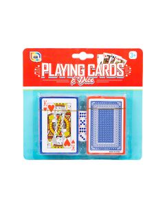 GAMES HUB PACK OF 2 PLAYING CARDS WITH DICE-RMS-12-0072-A