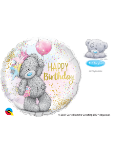 18 INCH FOIL RND TATTY TEDDY BDAY BALLOONS 1 CTP-QUA-19271
