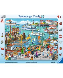 RAVENSBURGER FRAME PUZZLE 24PC A DAY AT THE PORT-RVG-6152