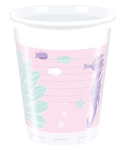 PARTY UNDER THE SEA PLASTIC CUPS 200ML 8CT-PRO-89397