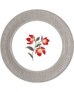BLOOMING POPPIES PAPER PLATES 23CM 8CT-PRO-92919