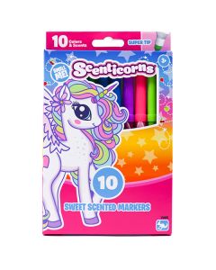 SCENTICORNS STATIONERY 10 SCENTED SUPERTIP MARKER-KAN-7065