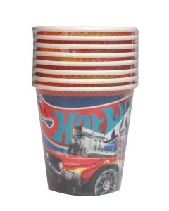 HOT WHEELS-PAPER CUPS 200ML 8CT-LCY-82317