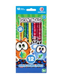 SCENTIMALS STATIONERY 12 SCENTED COLORED PENCILS-KAN-7042