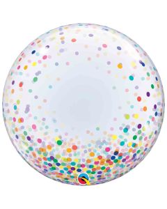 24 INCH DECO BUBBLE COLORFUL CONFETTI DOTS 1CTP-QUA-57791