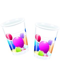 FLYING BALLOONS PLASTIC CUPS 200 ML 10CT-PRO-80698