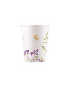 ECO COMPOST BLOOMNG FLOWRS PAPER CUPS 200ML 8CT-PRO-92131
